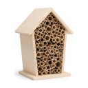 Domek per api solitarie 2 pz 12 x 8 x 7 cm Hotel per insetti in legno con tubi di canna Rifugio per impollinatori in giardino e balcone 6