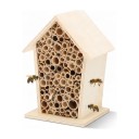 Domek per api solitarie 2 pz 12 x 8 x 7 cm Hotel per insetti in legno con tubi di canna Rifugio per impollinatori in giardino e balcone 7