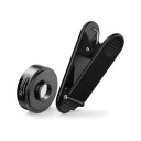 Obiettivo macro per mobile 30–120 mm Ingrandimento 10x Messa a fuoco da 3 cm Filettatura 37 mm Clip lunga universale e custodia Nera per iOS e Android 2