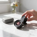 Obiettivo macro per mobile 30–120 mm Ingrandimento 10x Messa a fuoco da 3 cm Filettatura 37 mm Clip lunga universale e custodia Nera per iOS e Android 6