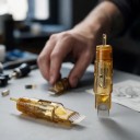 Tattoo nåle cartridge 20 stk Curved Magnum 23 spidser 0,35 mm VC-1223M1C-1 Engangs steriliserede Amber Til skygge og farvelægning 4