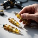 Tetningsnåle cartridge 20 stk Curved Magnum 5 spidser 0,35 mm VC-1205M1C-2 Engangs steriliserede Amber Til skygge og farvelægning 2