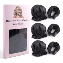 Satin hårspoler uden varme 3 stk Med hætte 27 cm Af skum og satin stof Krøllejern uden opvarmning Til nat For langt hår 4