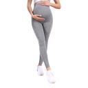 Dames zwangerschaps sportleggings met hoge taille over de buik elastische gemêleerde leggings voor zwangere vrouwen lang 18