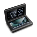 Digitale wekker met draadloze oplader 15 W LED-display met datum en temperatuur 160 x 75 x 40 mm Voor op nachtkastje 3