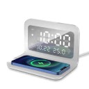 Digitale wekker met draadloze oplader 15 W LED-display met datum en temperatuur 160 x 75 x 40 mm Voor op nachtkastje 7