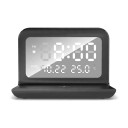 Digitale wekker met draadloze oplader 15 W LED-display met datum en temperatuur 160 x 75 x 40 mm Voor op nachtkastje 8