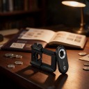 Mikroscopio per smartphone 200x APEXEL con luce LED e UV Supporto per telefono 71–105 mm filtro CPL Batteria USB-C Nero Per studio e collezionisti 4
