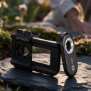 Mikroscopio per smartphone 200x APEXEL con luce LED e UV Supporto per telefono 71–105 mm filtro CPL Batteria USB-C Nero Per studio e collezionisti 5