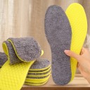 Zimní vložky do bot 5 párů Plyšové hřejivé s měkkou žlutou spodní vrstvou Šedé Unisex pro ženy i muže do zimní obuvi 4