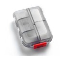 Krabička na léky s 10 přihrádkami 9,4 x 6,4 x 3 cm Plast PP Pevný zámek Samostatná víčka Kapesní organizér na tablety 1