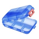 Krabička na léky s 10 přihrádkami 9,4 x 6,4 x 3 cm Plast PP Pevný zámek Samostatná víčka Kapesní organizér na tablety 2