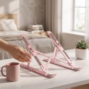 Faltbarer Laptopständer 7 Höhenpositionen 24,5 x 14 cm Kunststoff ABS Tragbar Ergonomisch Für MacBook Laptops und Tablets 4