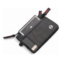 Portafoglio in nylon con zip e protezione RFID 13 x 9 cm Custodia sottile per carte, banconote e monete Nera Unisex Portafoglio EDC da viaggio 5