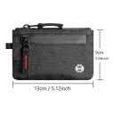 Portafoglio in nylon con zip e protezione RFID 13 x 9 cm Custodia sottile per carte, banconote e monete Nera Unisex Portafoglio EDC da viaggio 9