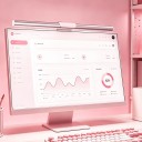 LED Monitorleuchte 44 cm Touch-Steuerung Lichttemperatur 2700–6500 K Ra95 Aluminium ABS PC USB 5 V Rosa 2