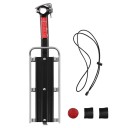Portapacchi per bici da sella con sgancio rapido Capacità 10 kg 49 x 12 cm Alluminio Nero-Argento Portapacchi posteriore per bicicletta 3