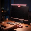 LED Lichtleiste für Monitor 44 cm mit kabelloser drehbarer Fernbedienung Lichttemperatur 2700–6500 K Ra95 USB Stromversorgung 5 V Rosa 5