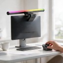 LED Monitorleiste 43 cm RGB Hintergrundbeleuchtung mit kabelloser Drehfernbedienung ohne WiFi 15 Lichtmodi USB 5 V Schwarz 4