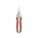 Forbici da giardinaggio con lame dritte e appuntite 19 cm Lame in acciaio al manganese Manico in legno massello Per raccolta di frutta e innesto 1