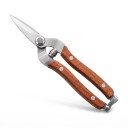 Forbici da giardinaggio con lame dritte e appuntite 19 cm Lame in acciaio al manganese Manico in legno massello Per raccolta di frutta e innesto 2