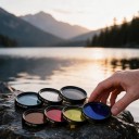 Filterset für Mobilgeräte 37 mm 7in1 APEXEL CPL ND32 Sternfilter und 4 Farbfilter mit Clip und Etui Aluminiumrahmen Schwarz Für kreative Fotografie 5