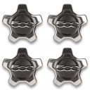 Wheel Centre Cap for Fiat 500X 4 pcs 16 inches Five-Spoke With 500 Emblem Dark with Chrome Rim Easy Installation For Wheels 1