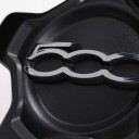 Wheel Centre Cap for Fiat 500X 4 pcs 16 inches Five-Spoke With 500 Emblem Dark with Chrome Rim Easy Installation For Wheels 3