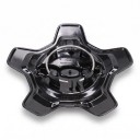 Wheel Centre Cap for Fiat 500X 4 pcs 16 inches Five-Spoke With 500 Emblem Dark with Chrome Rim Easy Installation For Wheels 4