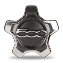 Wheel Centre Cap for Fiat 500X 4 pcs 16 inches Five-Spoke With 500 Emblem Dark with Chrome Rim Easy Installation For Wheels 5