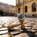 Kendama med labyrintmønster 18 cm Valnøddetræ Hvid kugle med striber Japansk snoreleg Træning af koordination For børn og voksne 2