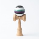Kendama med labyrintmønster 18 cm Valnøddetræ Hvid kugle med striber Japansk snoreleg Træning af koordination For børn og voksne 4