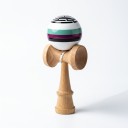 Kendama med labyrintmønster 18 cm Valnøddetræ Hvid kugle med striber Japansk snoreleg Træning af koordination For børn og voksne 9