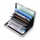 Kovové pouzdro na platební karty s RFID ochranou Nerezová ocel 6 přihrádek Tenká peněženka na karty a doklady Unisex 3
