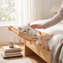 Hængehamak til katte til sengen 30 x 40 x 20 cm Træramme med stofseng Til sengeramme og skuffe Til afslapning 5