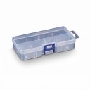 Gennemsigtig plastikboks med rum 137 x 68 x 28 mm Organizer til perler smykker medicin og småting Låsemekanisme med øje 1