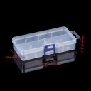 Gennemsigtig plastikboks med rum 137 x 68 x 28 mm Organizer til perler smykker medicin og småting Låsemekanisme med øje 5
