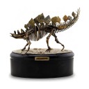 Modèle de squelette de stégosaure à assembler sur un socle rond Longueur 15 cm Hauteur 14 cm Kit de construction en plastique fossile Décoration 1