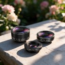 Teleobiettivo per mobile 36x con treppiede e set di 3 obiettivi Fish Eye 198° Grandangolare 0,63x Macro 15x Custodia con zip Nera Per viaggiare 8