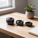 Teleobiettivo per mobile 36x con treppiede e set di 3 obiettivi Fish Eye 198° Grandangolare 0,63x Macro 15x Custodia con zip Nera Per viaggiare 9