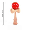 Kendama Jordbær 18 cm Træ japansk spil med rød kugle med prikker Træning af koordination og reaktionsevne Til børn og voksne 2