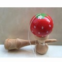 Kendama Jordbær 18 cm Træ japansk spil med rød kugle med prikker Træning af koordination og reaktionsevne Til børn og voksne 5