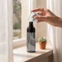 Flacone spray 60 ml con nebulizzazione fine 11,2 x 3,7 cm riempibile PET grigio fumé per acqua di rose, alcol e cosmetici da viaggio 6