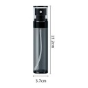 Flacone spray 100 ml con nebulizzazione fine 15,2 x 3,7 cm riempibile in PET grigio fumé per acqua per il viso, alcol e cosmetici 6