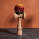 Kendama Marmor 18 cm Træ japansk spil med skinnende rød-gul kugle Træning af koordination og reaktionsevne Til børn og voksne 5