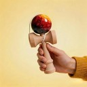 Kendama Marmor 18 cm Træ japansk spil med skinnende rød-gul kugle Træning af koordination og reaktionsevne Til børn og voksne 6