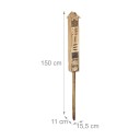 Insekt hotel med stikkepæl 150 x 15,5 x 11 cm Høj træhus til bier, sommerfugle og mariehøns Douglas træ og bambus 7