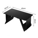 Klappbarer Laptop-Tisch 45 x 24 cm Zwei Höhen und verstellbarer Neigungswinkel Kunststoff ABS Schwarz Leicht Für das Bett, die Couch und auf Reisen 4