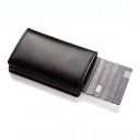 Portafoglio per carte di pagamento con protezione RFID e meccanismo di estrazione 9,5 x 6,5 x 2 cm Alluminio e pelle PU Portafoglio 1