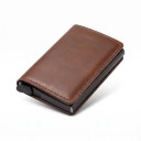 Portafoglio per carte di pagamento con protezione RFID e meccanismo di estrazione 9,5 x 6,5 x 2 cm Alluminio e pelle PU Portafoglio 2
